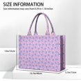 thumbnail image 3 of Large Capacity Tote Bag,Light Purple Cartoon Unicorn Heart Pattern Handbag Fashion Luxury Tote Bag,15.7"x13"x 5.1" Inches,Laptop Compatible, 3 of 6