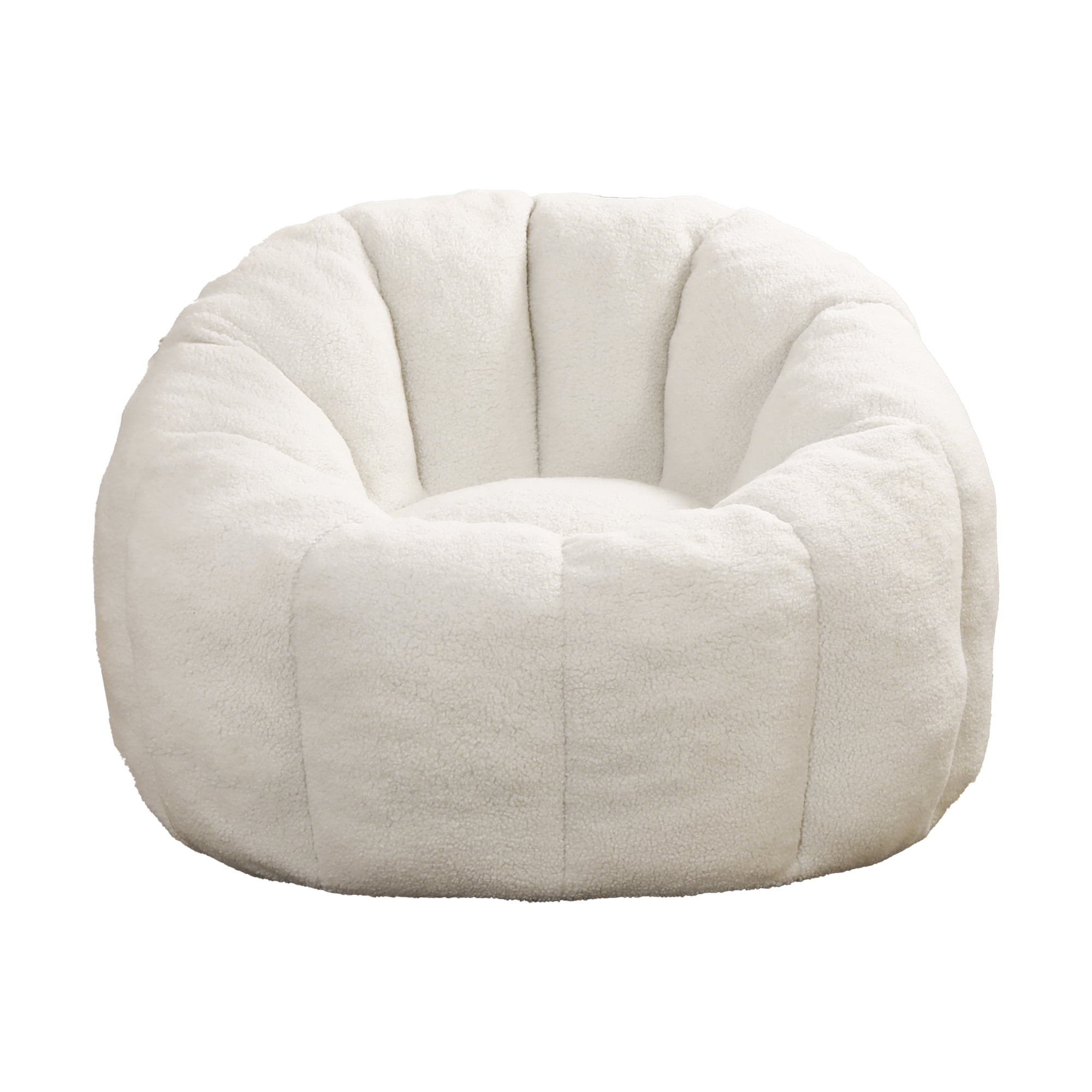 Jopath Bean Bag Chair for Adults and Kids,Oversized Bean Bag Sofa with Armrests Stuffed High-Density Foam,Lazy Sofa Floor Sofa for Living Room Bedroom,White