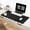 Charcoal, variant on Scalloped Desk Mat, 23.6" x 11.8" Cute Small Aesthetic Desk Accessories, PU Leather Computer Laptop Desk Mouse Keyboard Pad, Desk Writing Mat for Vanity/Work/Home Decor Black