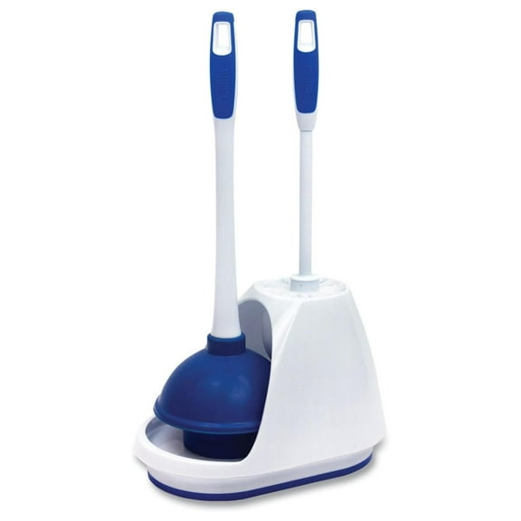 440436 Turbo Plunger & Bowl Brush Set 12 1/2-Inch Handle w/ 6-Inch Dia Bowl White (BUT440436)