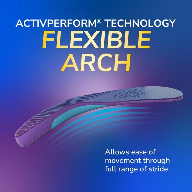 Dr. Scholl's Walk Longer Insoles, Comfortable Plush Foam Inserts
