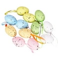 thumbnail image 3 of Easter Egg Decoration, Ongmies 12/18 Pack Easter Egg Ornament Easter Colorful Egg Printed Easter Eggs Foam Easter Tree Decoration for Easter Spring, B, 3 of 8