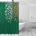 thumbnail image 3 of JOOCAR Irish St.Patrick's Day Shower Curtain Clover Green White Orange Design Leprechaun Hat Shamrock Bathroom Curtain with Hooks 72x72 inch Waterproof Polyester Fabric Bathroom Decorations, 3 of 7