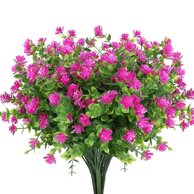 mechones de flores artificiales para exteriores, boj resistente a los rayos UV para decoración del hogar y jardín interior y exterior