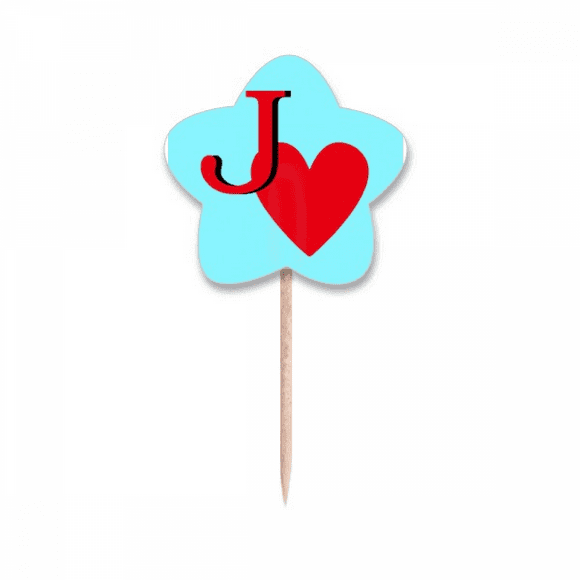 Love Jack Heart J Poker Toothpick Flags Star Lable Cupcake Picks