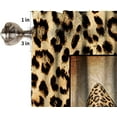 thumbnail image 6 of Leopard Print Valance Curtain Sexy Brown Animal Texture High Heels Animal Skin Rod Pocket Valance Window Treatments 1 Panel Short Curtains for Kitchen Farmhouse Living Room 54 x 18 in, 6 of 6