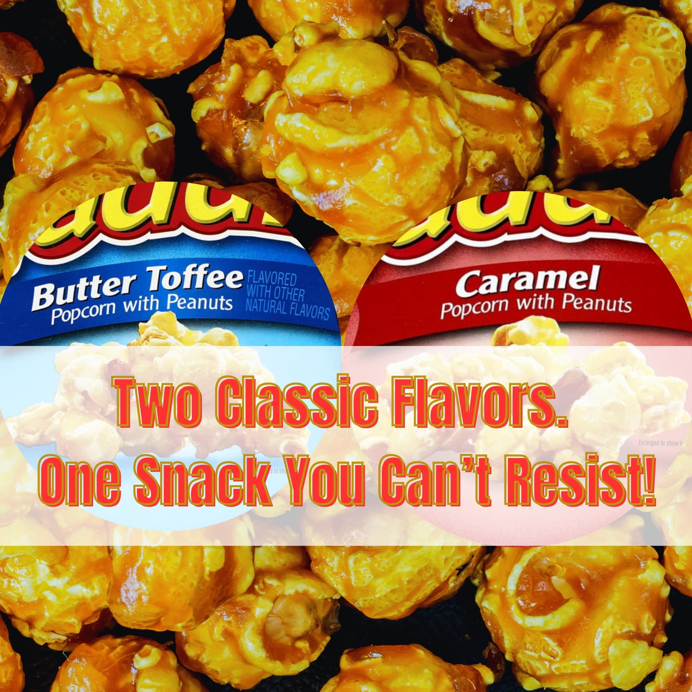 (4) Fiddle Faddle Caramel and Butter Toffee Popcorn with Peanuts, 6 oz Each Sweet Salty Party Travel Snacks Movie Nights Snacking