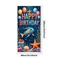 thumbnail image 2 of Colorful Design Birthday Banner Decorative Fish Themed Party Backdrop for Kids Celebration Underwater Decoration Photo Prop, 2 of 7
