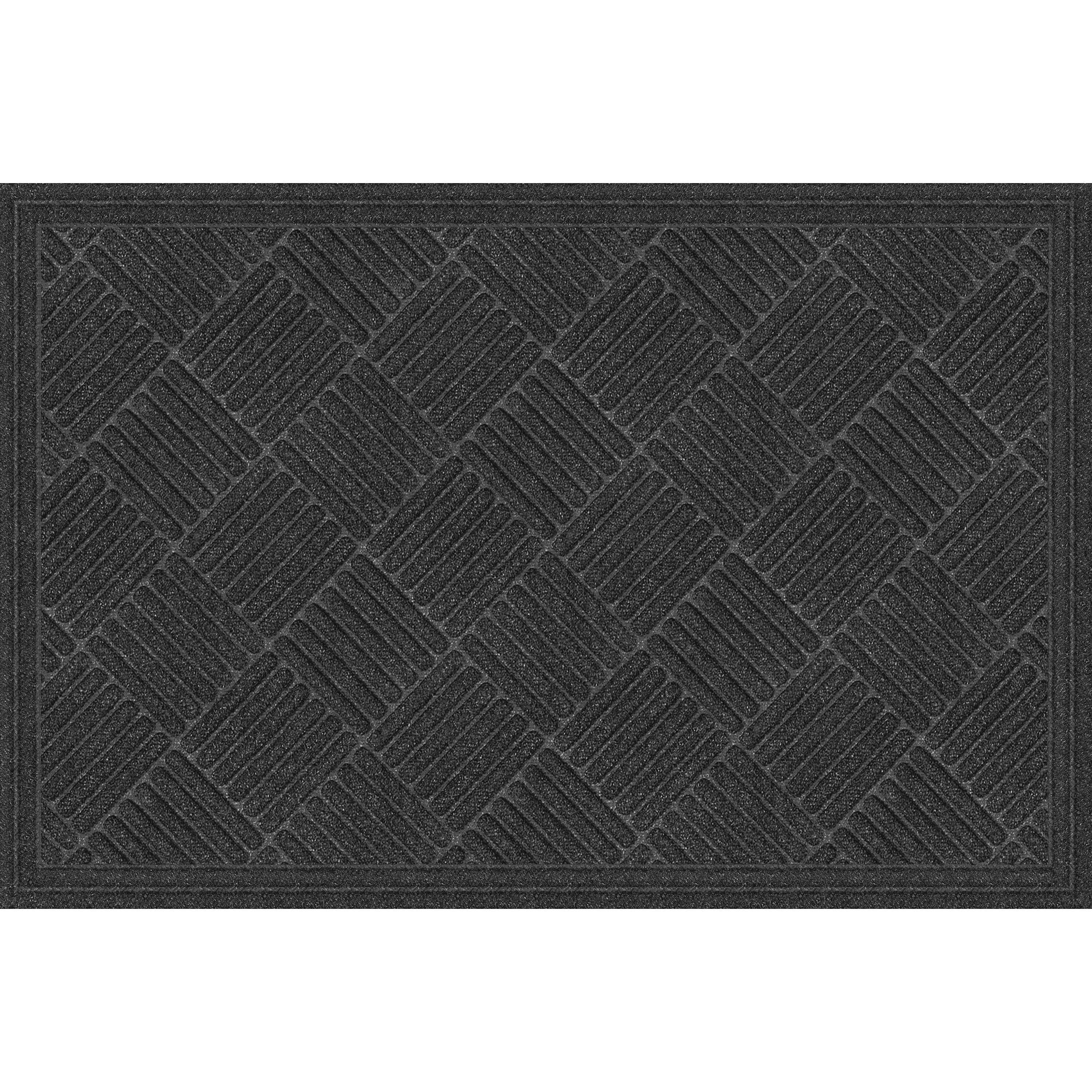 troon Verval In de meeste gevallen Textures Crosshatch Onyx Doormat, 3'x5' - Walmart.com