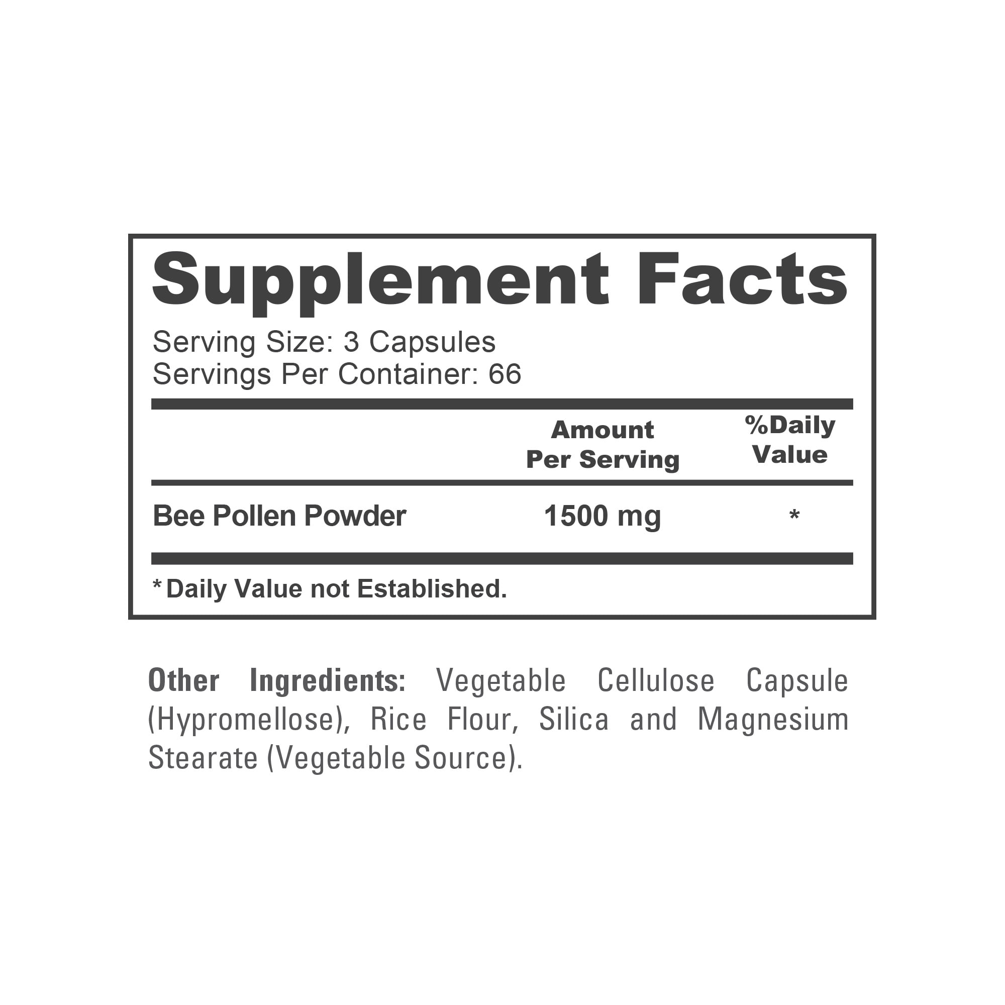 NusaPure Bee Pollen 1500mg Elevate Wellness with 200 Veggie Capsule - Unleash Better Health and Vitality, Dietary Supplement for Adult - Made in USA