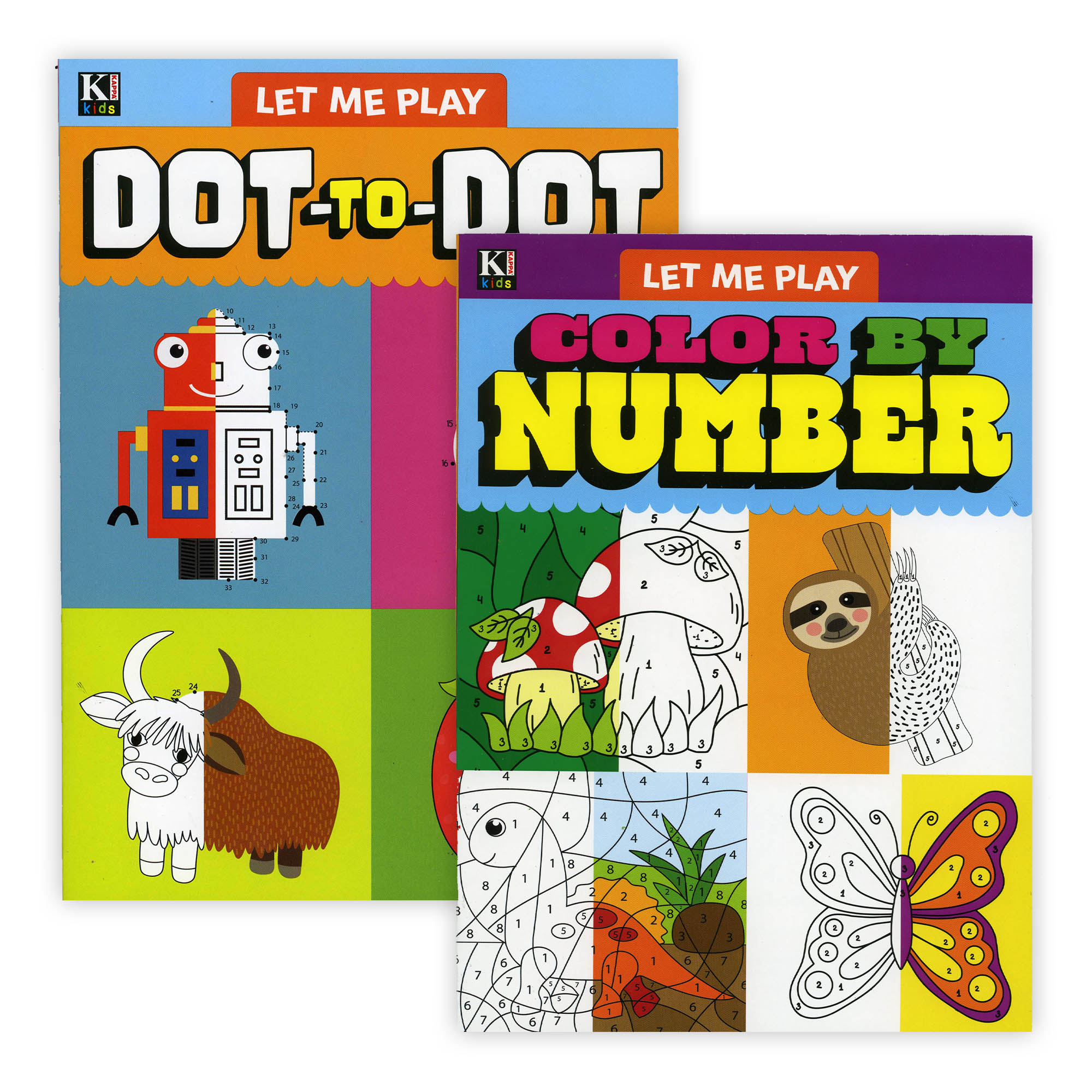 Activity & Coloring KAPPA Let Me Play Book 2-Title for Drawing, 48-Pack