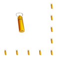 thumbnail image 1 of Bewildely Tapón para los oídos de botella de Metal de aleación de aluminio con soporte para llavero pequeño jarrón portátil medicina 10Conjunto, 1 of 6