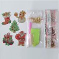 thumbnail image 5 of Kit de pintura de diamante 5D Navidad Papá Noel 5D DIY llavero pintura de diamante kit de manualidades de punto de cruz para decoración de la pared del hogar bordado de diamantes kit completo encanto, 5 of 5