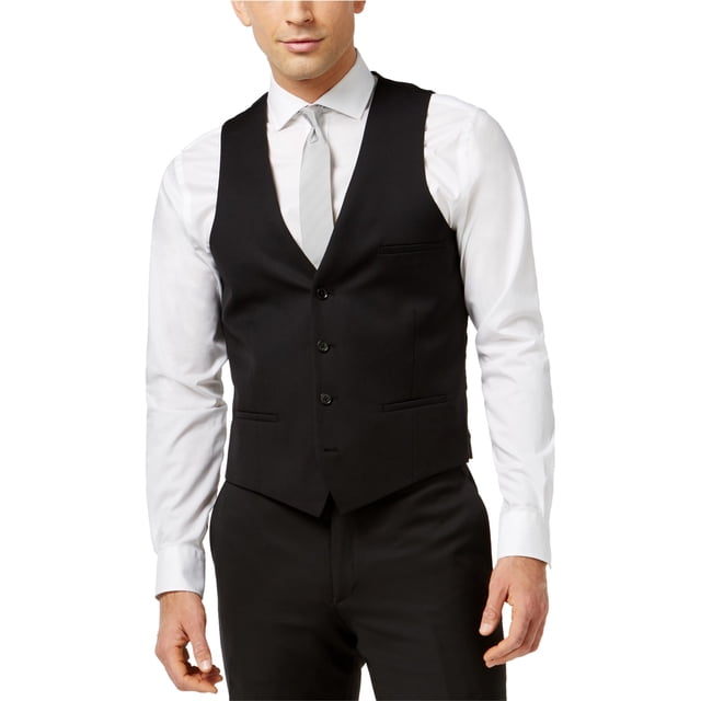 Bar III - Chaleco de cuatro botones para hombre, color negro, 42 normal bar III cuatro botones