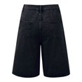 thumbnail image 5 of Women's Wide Leg Denim Bermuda Shorts – Comfortable Straight Fit Jeans in Sizes S-XXXL, Versatile Summer Casual Bottoms for Vacation Daily Wear, 5 of 5