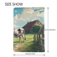 thumbnail image 3 of Rateoe Prairie Pasture Cow Pattern Passport Holder Wallet Leather Mulit-purpose Travel Wallet Credit Cards Case ,Passport Cover for Women Men-6.5 in, 3 of 5