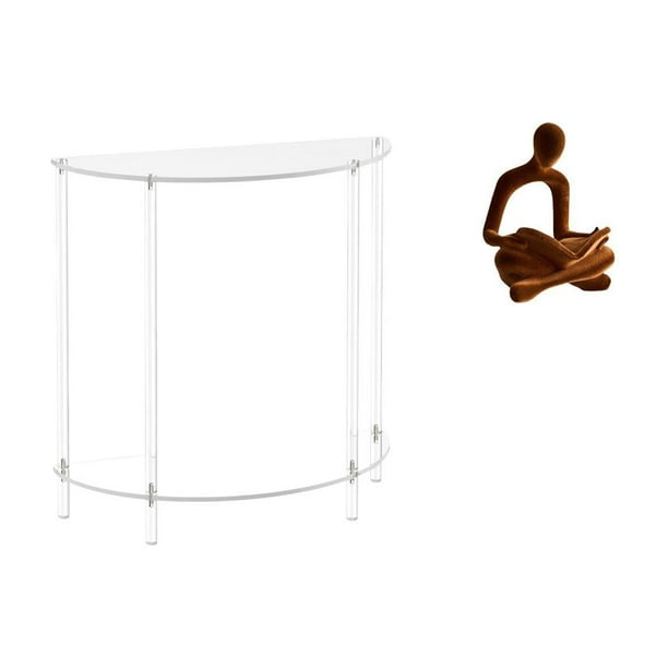 Mesa Auxiliar De Acrílico Para Espacios Pequeños, Figura Humana, Estatua De Pensador Abstracto, Mesa Auxiliar Decorativa, Colección Versátil, Escultura De Adorno De Escritorio Para Baño,