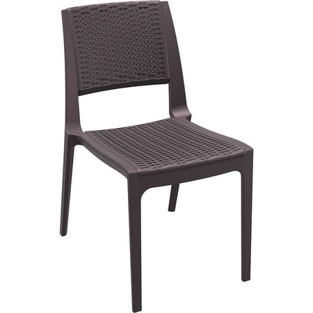 Siesta Exclusive Verona Wicker-style Resin Stacking Patio Chair (Set Siesta Exclusive Verona Wicker-style Resin Stacking Patio Chair (Set of 4) Brown - Siesta Exclusive Verona Wicker-style Resin Stacking Patio Chair (Set