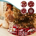 thumbnail image 7 of Mecorevxz 36 Inches Red Black Buffalo Plaid Christmas Tree Skirt Rustic Thick Xmas Tree Skirt with Snowflake Elk and Santa Claus for Christmas Decor(C), 7 of 7