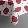 thumbnail image 5 of Strawberry Plants Fruit Dot White Pattern Square Tablecloth,Waterproof Square Table Cover,Wipeable Spillproof Washable Table Cover for Home Kitchen Party Decor 60"x60"(152x152cm), 5 of 6
