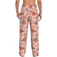 thumbnail image 3 of Goofa Painting Peach Pattern Printed Soft Pajama Pants for Men, Wide Leg Comfy Casual Lounge Yoga Pants-XX-Large, 3 of 9