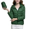 thumbnail image 2 of Wiyuqeen Women's Short Down Coat Fashion Zip Up Packable Puffer Jacket With Hooded Winter Long Sleeve Lapel Quilted Down Jackets Outerwear, 2 of 8