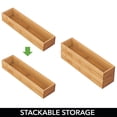 thumbnail image 5 of mDesign Stackable 12" Long Wooden Bamboo Drawer Organizer - 2 Pack, Natural Wood, 5 of 9