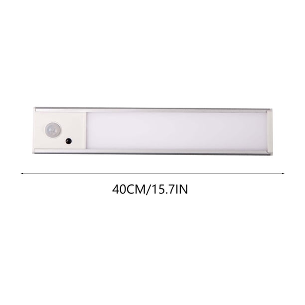 Tira de luz recargable con sensor de movimiento LED, iluminación ultradelgada debajo del gabinete de 9 mm con 3 temperaturas de color, montaje magnético, carga USB, luz nocturna regulable de 3-8 W