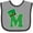 Heather and Black, variant on Inktastic Irish St Patricks Day Letter M Monogram Boys or Girls Baby Bib