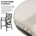 thumbnail image 4 of Ulax Furniture Patio Bistro Bar Stools Metal Counter Height Stools with 100% Polyester Cushion, Set of 2, 4 of 7