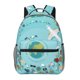 thumbnail image 1 of Fotbe Travelling on Airplane Mochila Casual con Estampado para Escuela, Viajes y Actividades al Aire Libre - Duradera, Ligera y Cómoda, 1 of 5