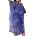thumbnail image 4 of HELLHERO Butterfly and Floral Pattern Beach Cover Ups for Women Polyester Loose Free Size Long Kimono Swimsuit Cover Up for Womens, 4 of 6