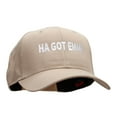 thumbnail image 5 of HA GOT EMM Embroidered Cotton Twill Pro Style Cap - Khaki OSFM, 5 of 5
