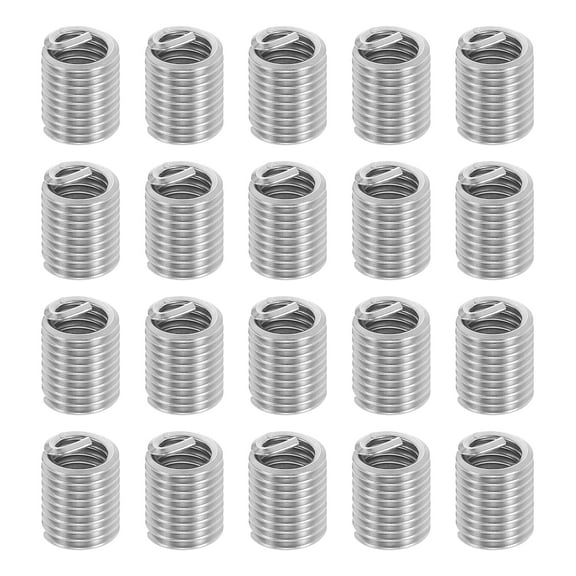 Uxcell Wire Thread Inserts 5/16-18 UNC 2D 15.8mm, 20Pcs 304 Stainless Steel Helical Coiled Wire Screw Threaded Sleeve Sheath for Mechanical Equipment Automotive Repairs