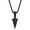 Black, variant on harmtty Arrowhead Pendant Men Necklace Vintage Alloy Chain Spearpoint Necklace Accessories,Black