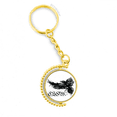 thumbnail image 1 of Alas góticas de Cuervo Anillo de oro de metal llavero llavero, 1 of 3