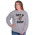 thumbnail image 3 of Get a Grip Golfing Golfer Joke Funny Unisex Plus Fleece Graphic Sweatshirt Brisco Brands 3X, 3 of 5