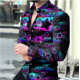 thumbnail image 1 of Camisa geométrica para hombre, suave y cómoda para uso diario, elegante camisa de manga larga a cuadros, camisa de gran tamaño de alta calidad XS-6XL, 1 of 6