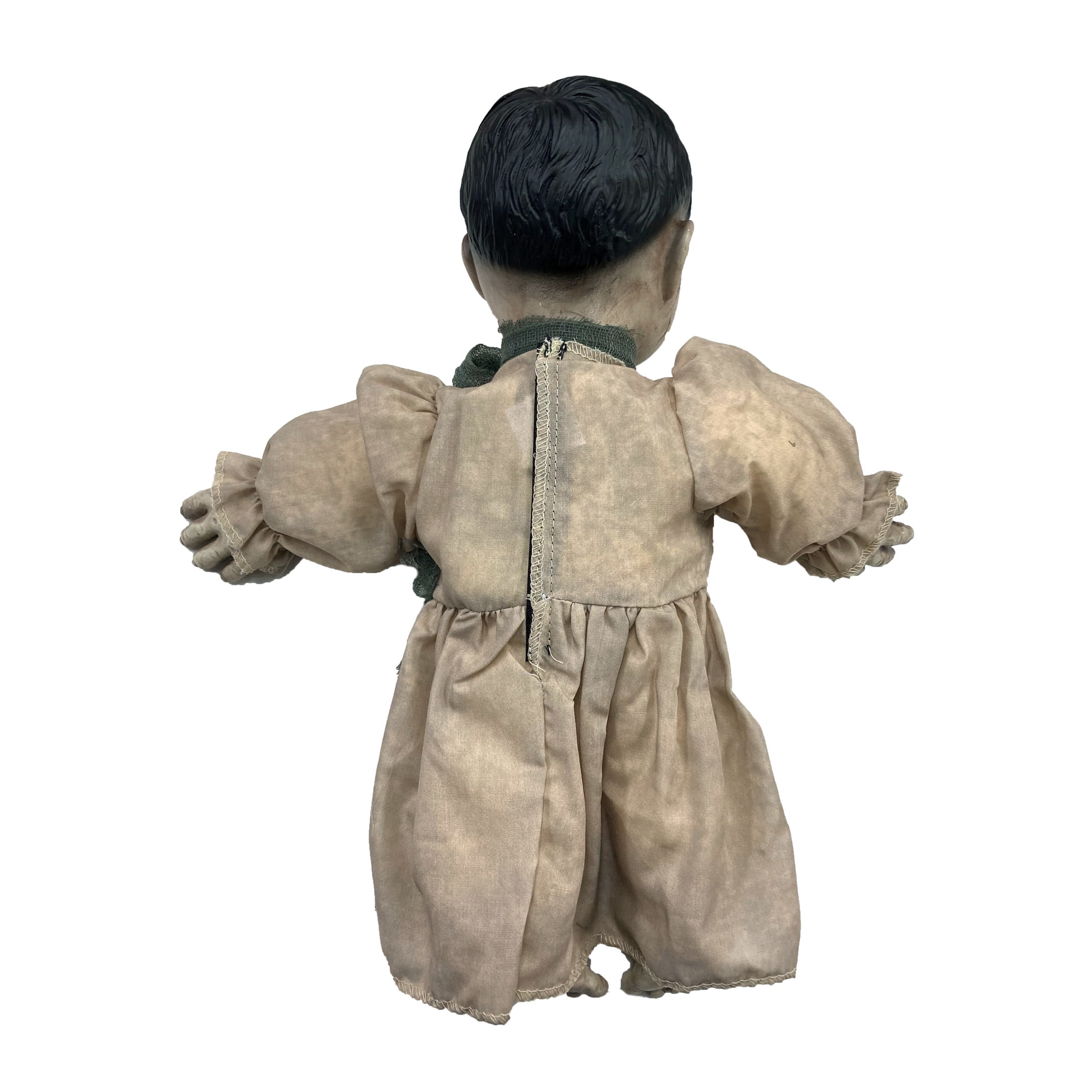 Seasonal Visions Vintage Cracked Porcelain Doll with Sound, Sensor