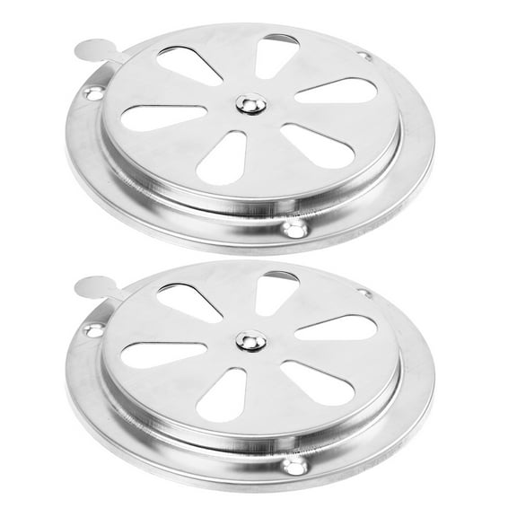 QIDITONG 2pcs Adjustable Stainless Steel Air Vent Damper For Rvs And Boats Ventilation And Exhaust Cover Rv Roof Vent Cap Replacement Stainless Steel Vents
