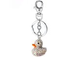 thumbnail image 1 of yeuweold Cute Rubber Ducky Keychain Rhinestone Crystal Happy Duck Yellow Pink Purse Keychain Gift for Women, 1 of 3