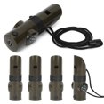thumbnail image 1 of Silbato - Kit de supervivencia - con luz LED, termómetro y brújula - Silbato de emergencia - 7 en 1 - Ideal para senderismo, acampada y montañismo - 4 piezas, 1 of 5