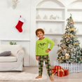 thumbnail image 2 of Moonsky Green Flannel Christmas Pajamas For Family Parent-child Warm Christmas Set Red Santa Hat Printed Home Wear Pajamas Two-piece Mom Set Matching Christmas Pjs For Family 4 Years, 2 of 5