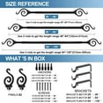 thumbnail image 7 of Urbanest 3/4" French Scroll Cast Forged Iron Single Curtain Rod – Designer Cast Iron Drapery Hardware with Elegant Finials, Easy-Mount, Heavy-Duty, 28" to 48", Matte Black, 7 of 7