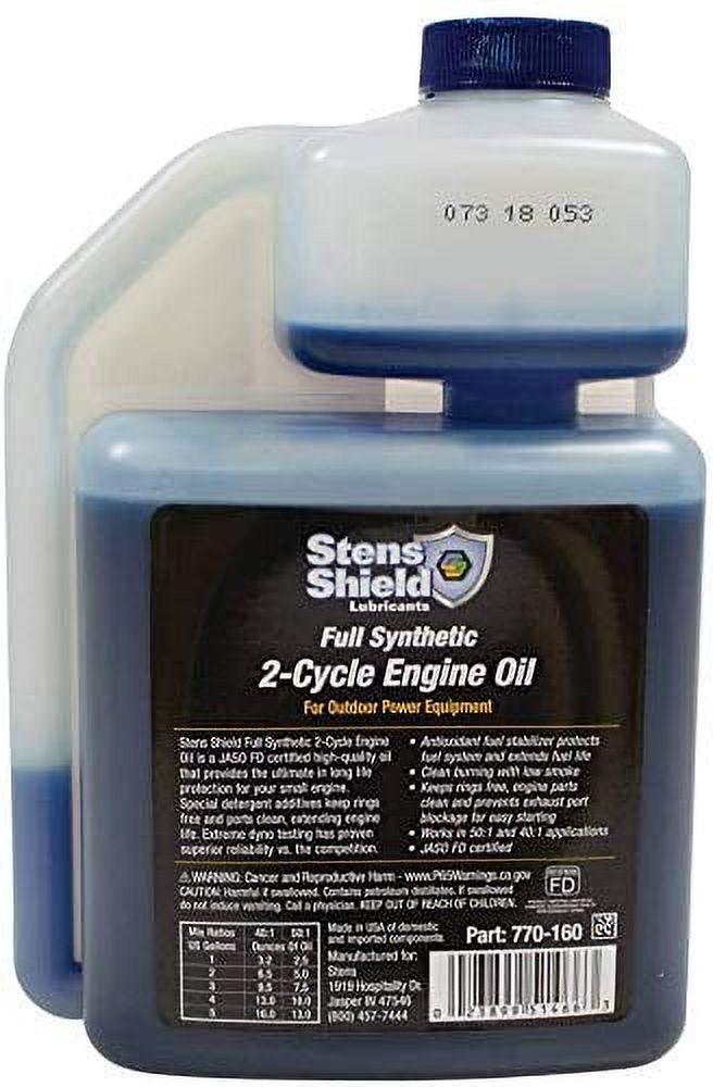 Stens 770-160 2-Cycle 50:1 Full Synthetic Oil 16oz Easy to Measure Bottle