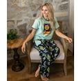 thumbnail image 5 of Lazy One Women's Pajama Set, Short Sleeves with Cute Prints, Relaxed Fit, Stuck In Bed, 5 of 7