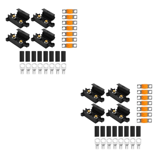 Kenally Paquete de 4 coches, barcos, 1 en 1, 12/24 V, bloque de fusibles, vehículos, camiones, faros, distribución de energía, 30A 2piezas