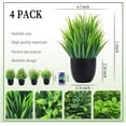 thumbnail image 2 of Fake Plants 4 Packs Artificial Plants Small Faux Plants Black Bathroom Accessories for Halloween Bathroom Home Kitchen Coffee Table Office Desk Decor Indoor, 2 of 6