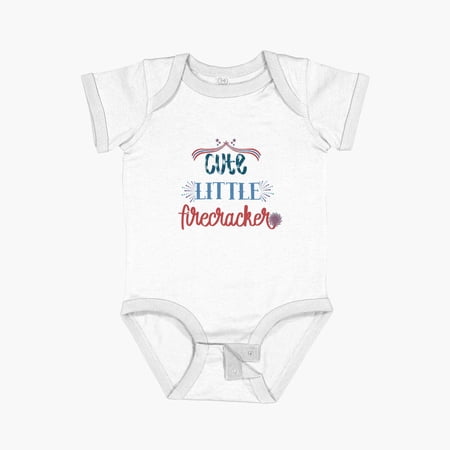 Luvly Cute Little Firecracker Short Sleeve Baby One-Piece New Born Baby Shower Gift New Parents Gift