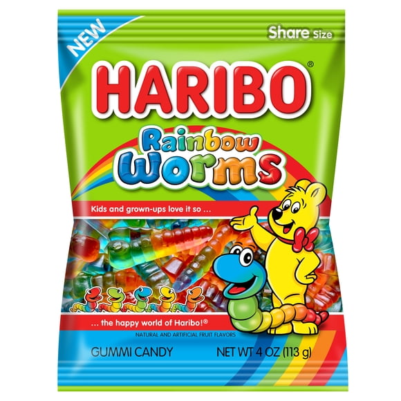 Haribo Confectionery Rainbow Worms 4oz PB 12x1 CS